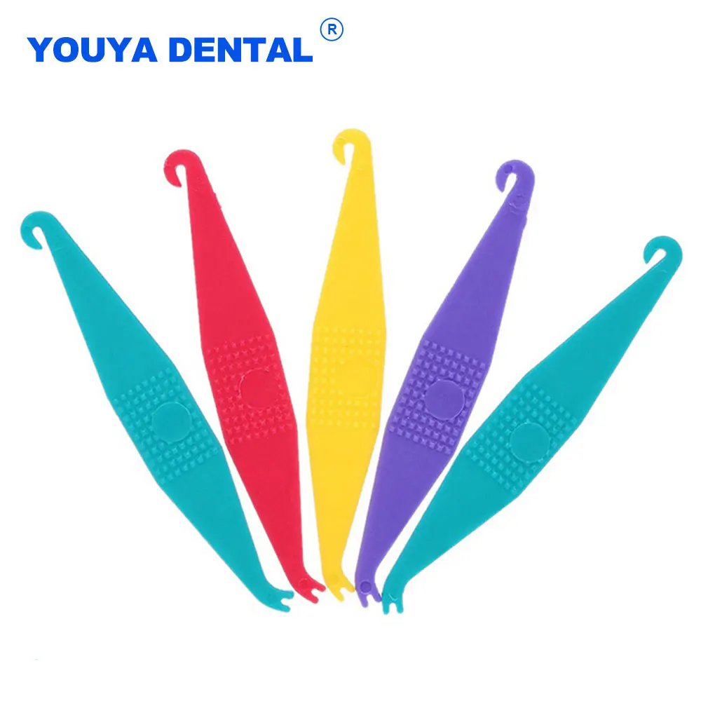 Disposable Elastic Placer Dental Placing Hook for Braces Ligature Ties Ring Orthodontic Retractor For Dentist Clinic 50pcs/Bag