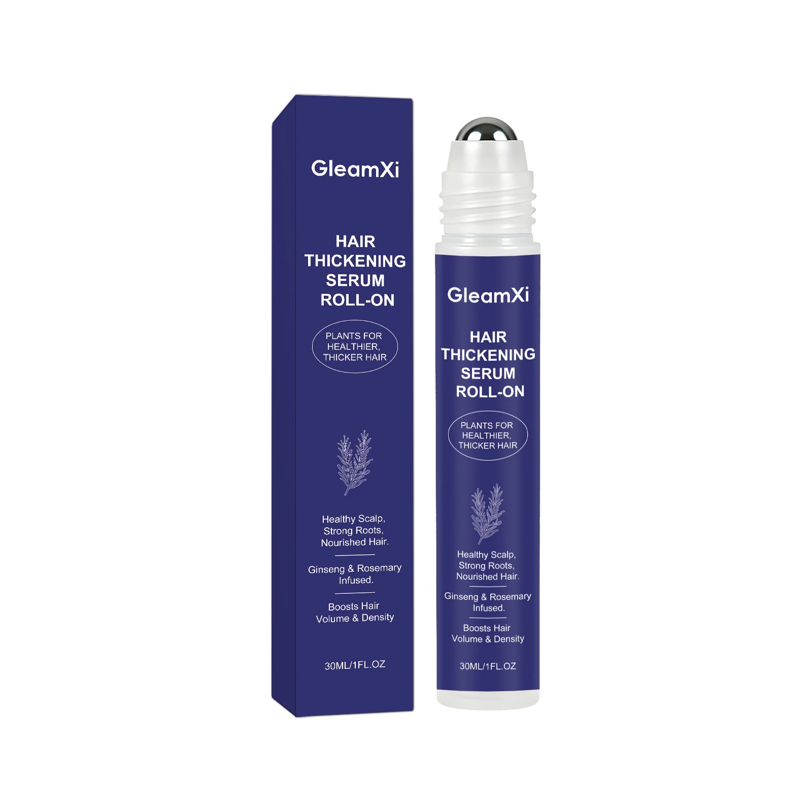 Natural Hair Care Roller Ball Serum Volumizing Anti-Hair Loss Oil Control Anti Frizz-Free Lightweight Smooth Deep Nourishing