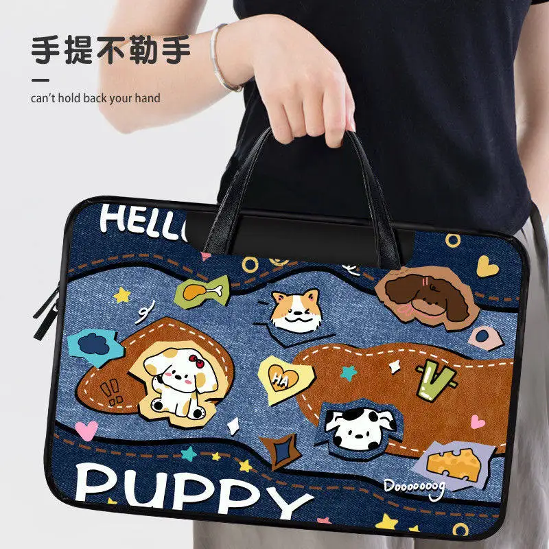 

Cute Cartoon Puppy Kitten Laptop Bag Notebook Sleeve for Macbook Air Pro Hp Lenovo 13 14 15 15.6 16 Inch Laptop Handbag Gift