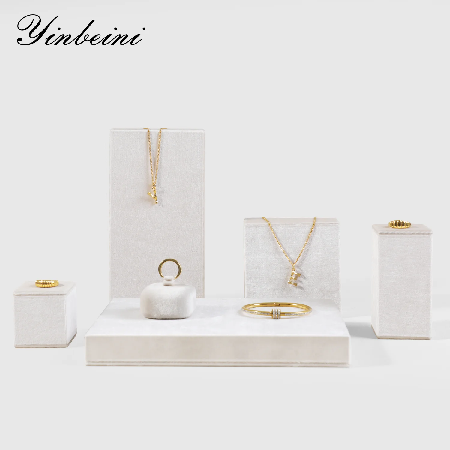 

Yinbeini Jewelry Storage Sets Ring Earring Necklace Display Stand Pendant Bracelet Storage Stand TB010