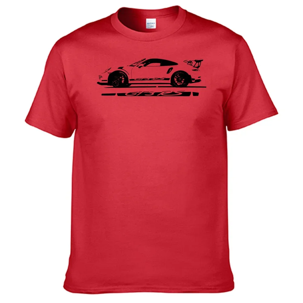 T shirt RS-Porsche T Shirt 100% Cotton Short Sleeve Tops Sales N04