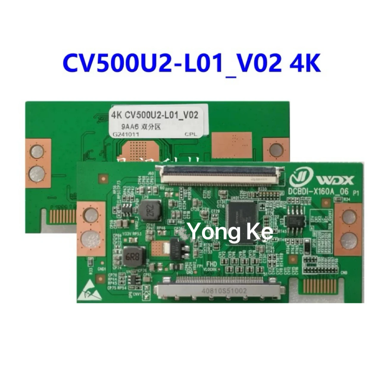 1 peça placa lógica recém-atualizada CV500U2-L01_V02 4k 2k porta única 60pin