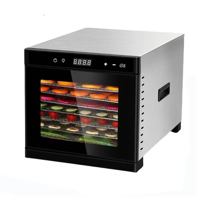 

Сушилка для фруктов, овощей, морепродуктов, машина для обезвоживания пищевых продуктов, сушилка для пищевых продуктов, 8 лотков, сушка продуктов из нержавеющей стали, 700 Вт