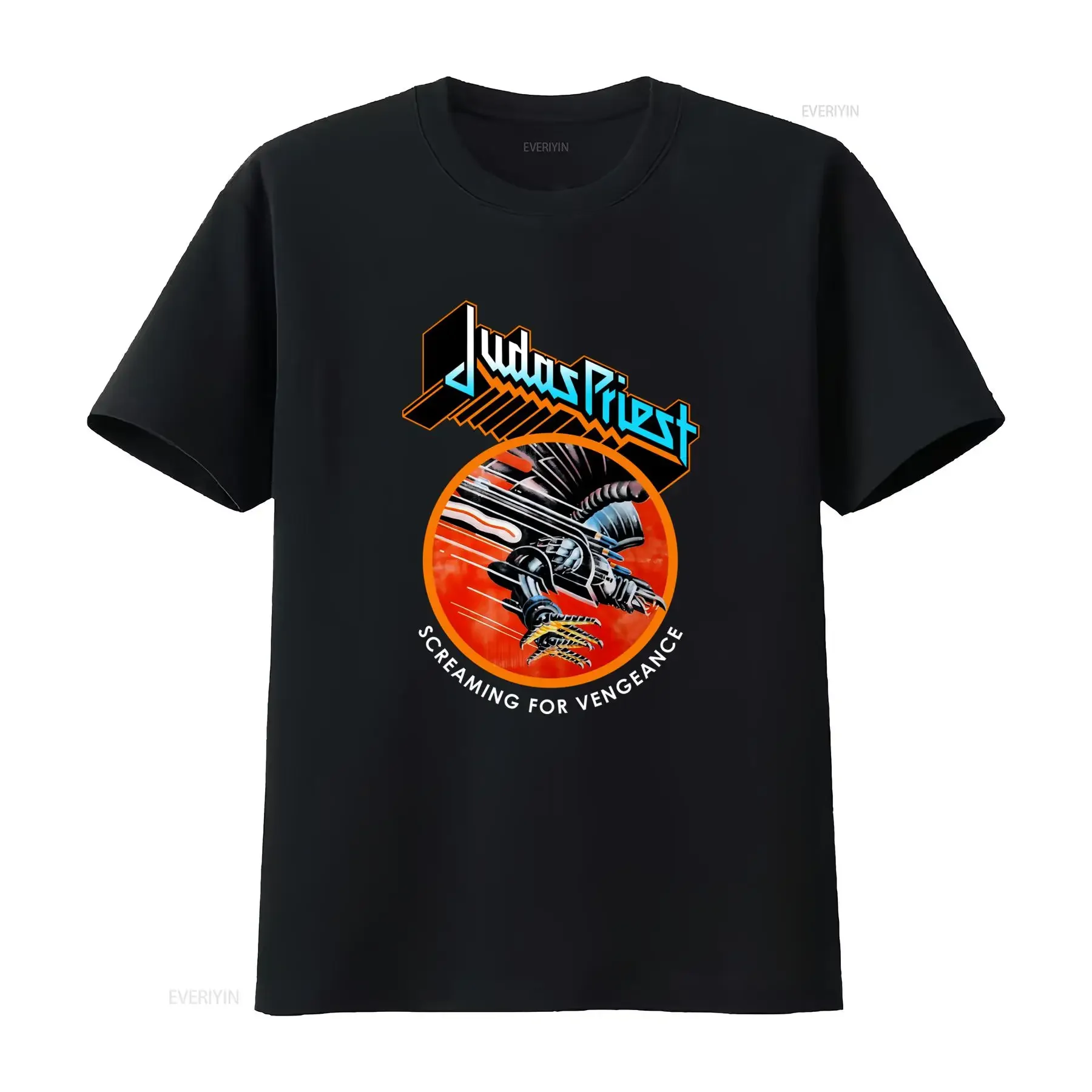 Judas Priest Screaming For Vengeance T Shirt Rock Band Sizes S 5Xl vintage Washed Casual Stylish Versatile graphic fashion