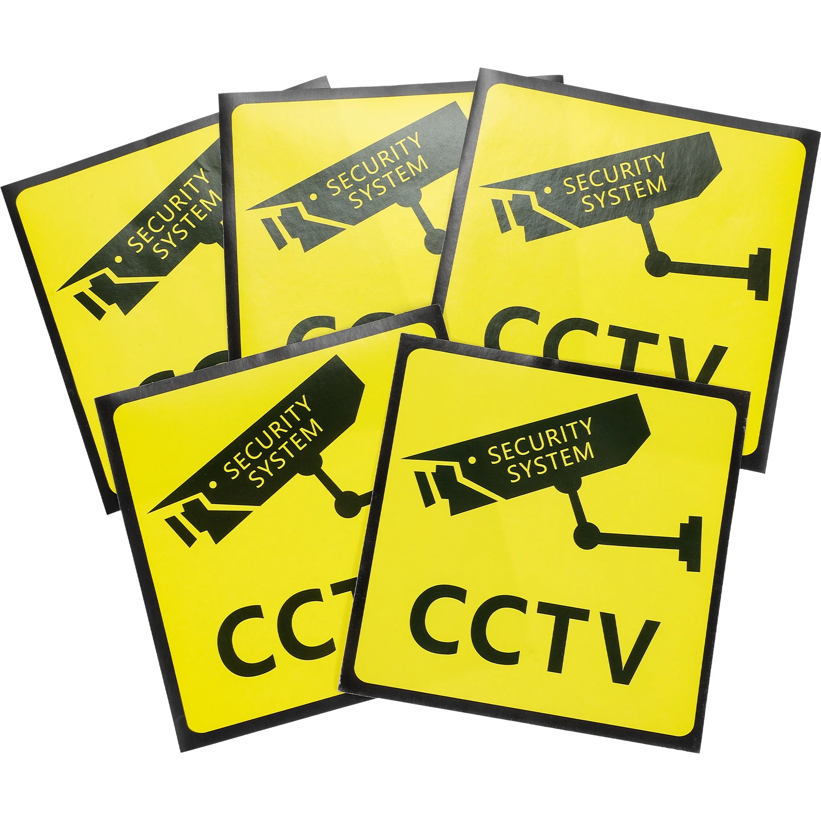 5 Pcs Monitoring Warning Stickers Security Alert Cctv Alarm The Sign Camera Watching Signs Outdoor Video