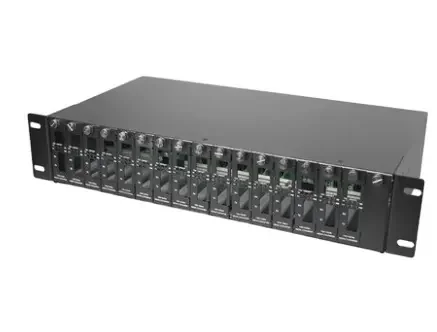 Tanghu Media Converter Rack with 14 Port 16 Port Slots Dual Power Rack