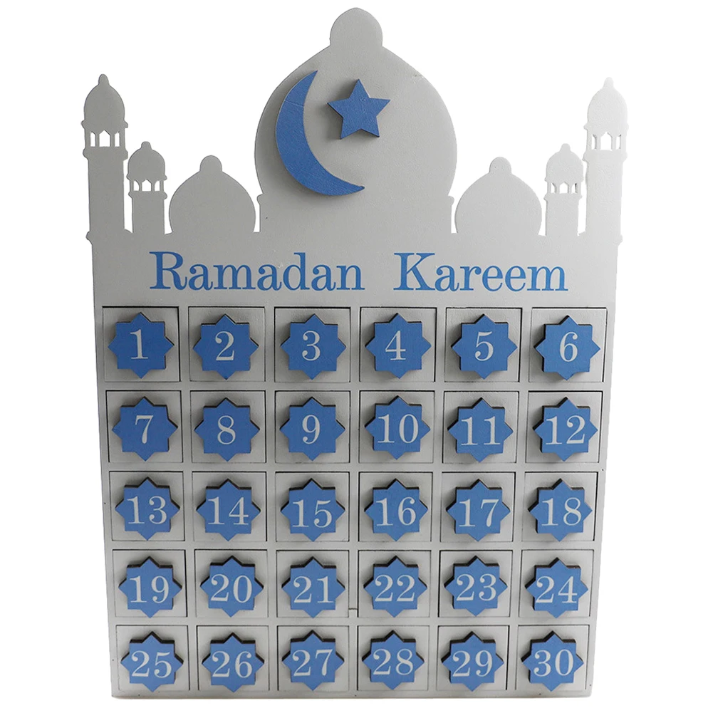 

Muslim Islamic Countdown Calendars Decorations Wooden Table Lantern Ramadan Party Supplies For Celebration Festival drop ship