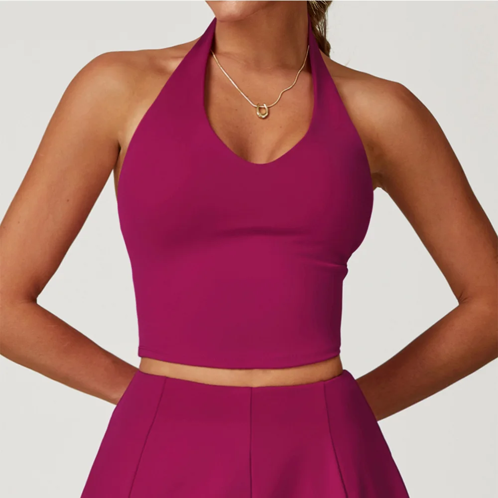 

Sexy Sports Bras Women Halter Yoga Bra Tank Top Fitness Gym Shockproof Seamless Running Workout Fast Dry Underwear Push Up Vest