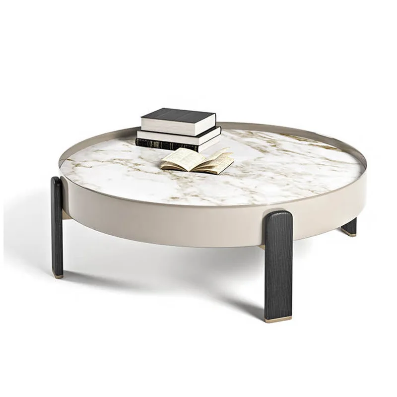 CX small apartment modern light luxury round combination rock slab, creative edge rock slab countertop