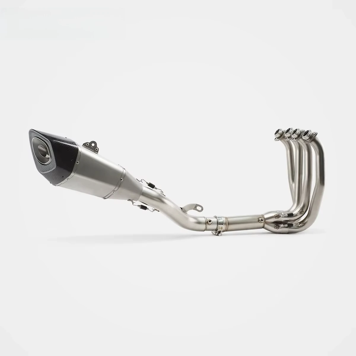 New Condition Matte Texture Stainless Steel Motorcycle Full System Exhaust Pipe for ZX-6R ZX-4R Supersport Motorcycle