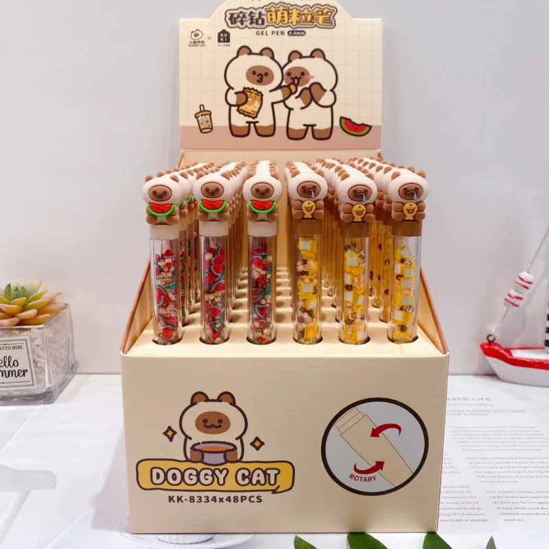 

12/24 шт. Kawaii Cat гелевая ручка милые 0,5 мм черные чернила ручки для подписи рекламный подарок школьные принадлежности
