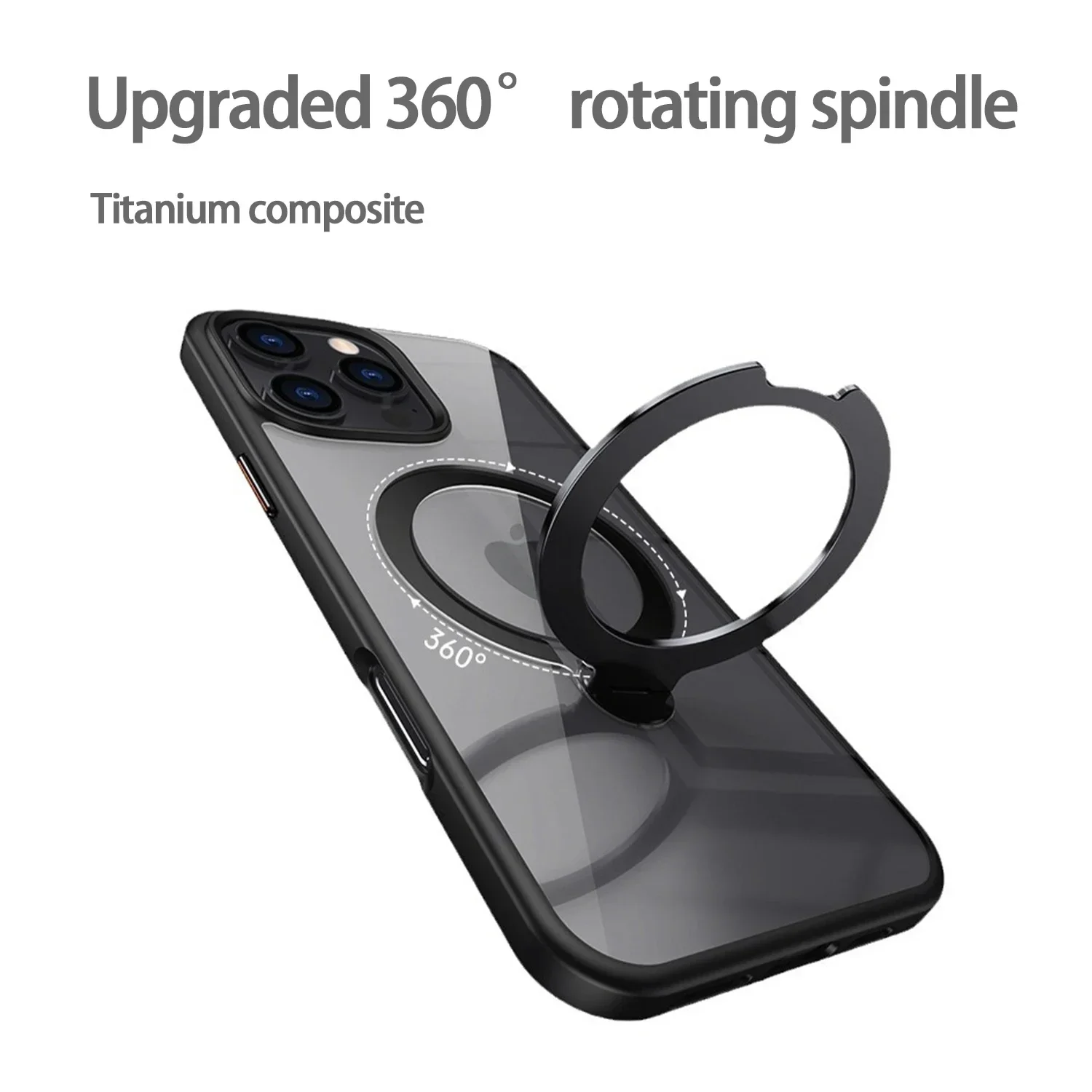 

MagSafe Case for iPhone 16 Pro Max 15Pro 14 13 ProMax 16Plus & Built-in Anti Peep Screen Protector 360° Rotating Magnetic Stand