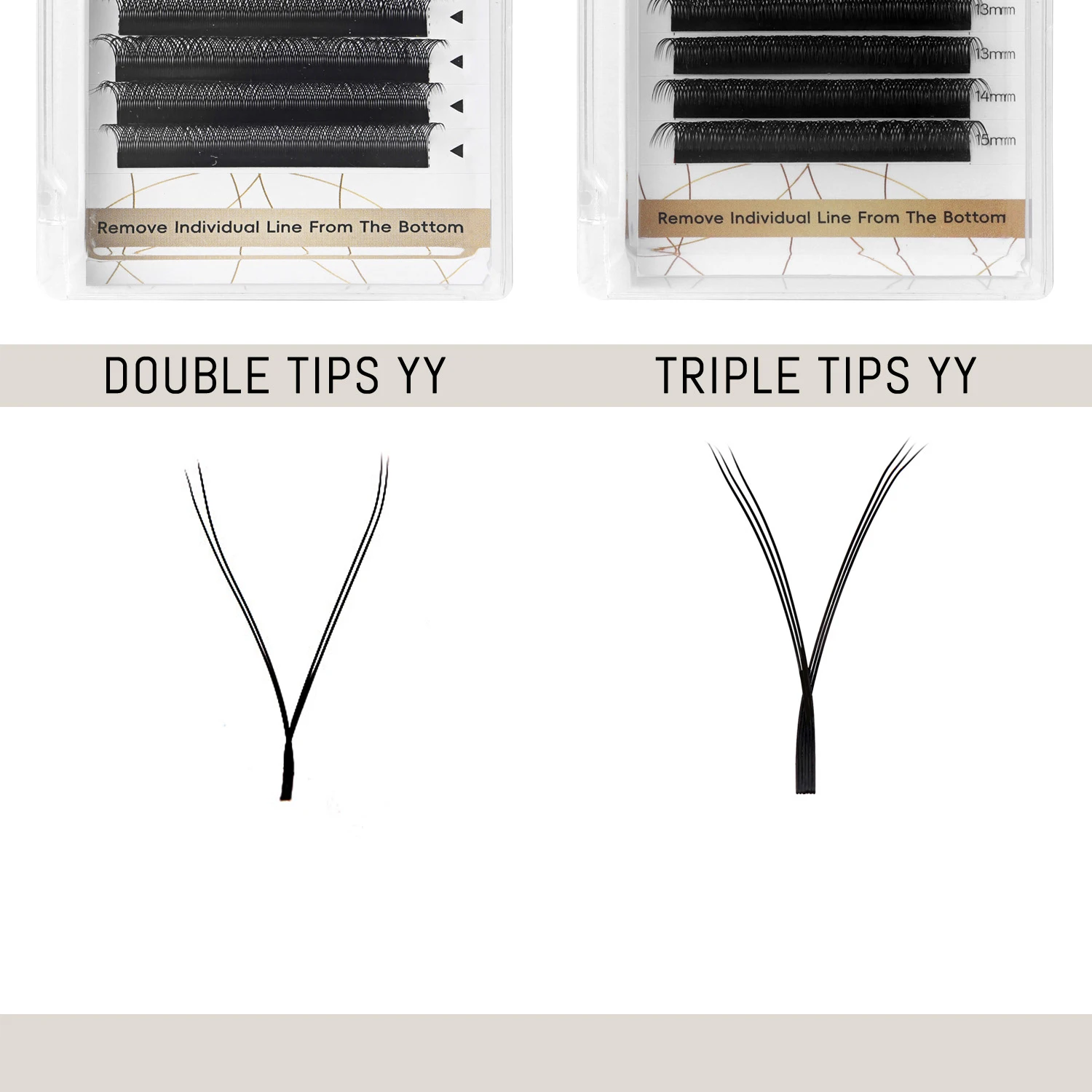 Befer Triple Tips Y Wimpernverlängerung YY-Form Wimpernverlängerung Cilios Brasileiro Y Brasilianisches Volumen Natürliche falsche Wimpern – Detail 13