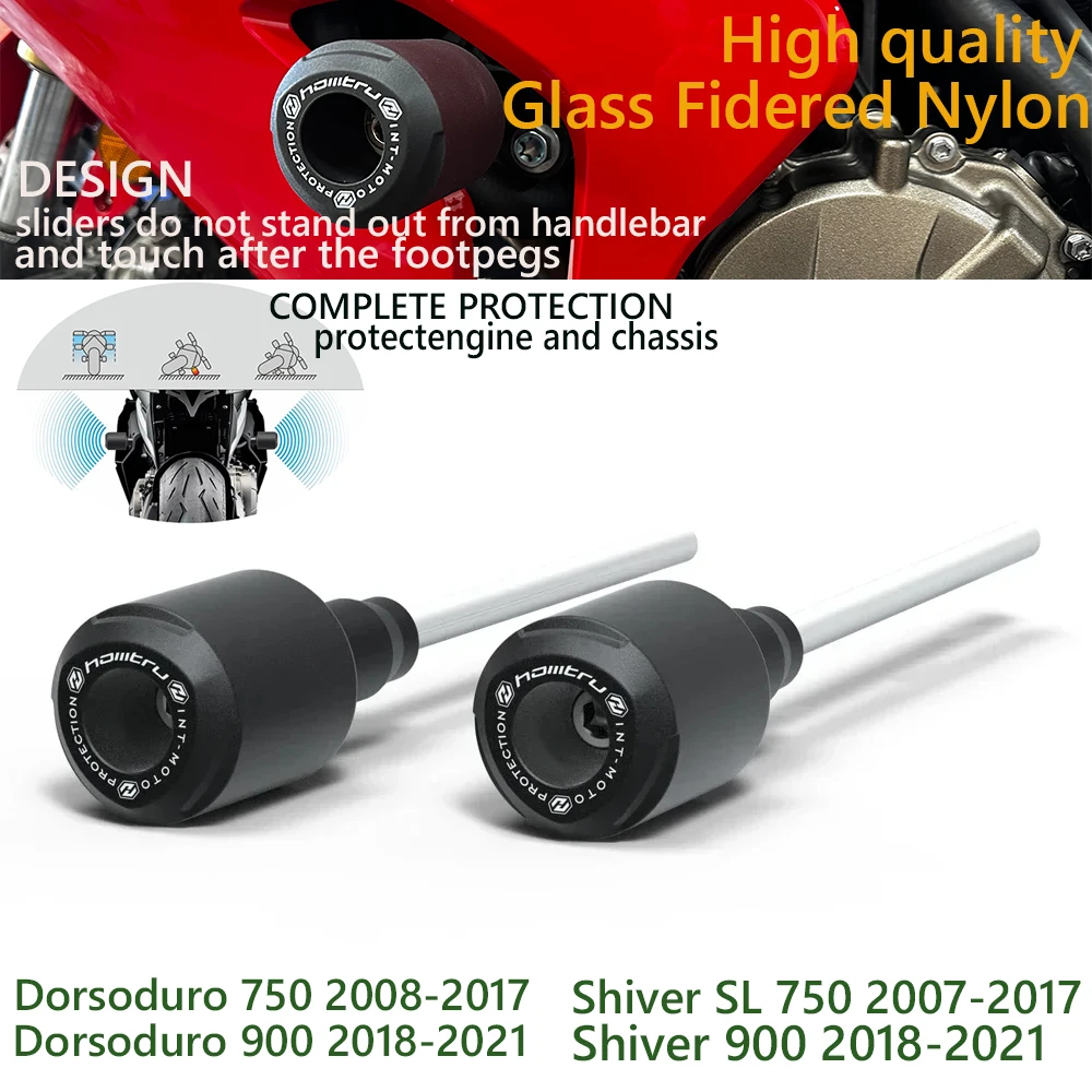 

For Dorsoduro 750 2008-2017 Dorsoduro 900 2018-2021 Shiver SL 750 2007-2017 Shiver 900 2018-2021 Crash Protection Bobbins