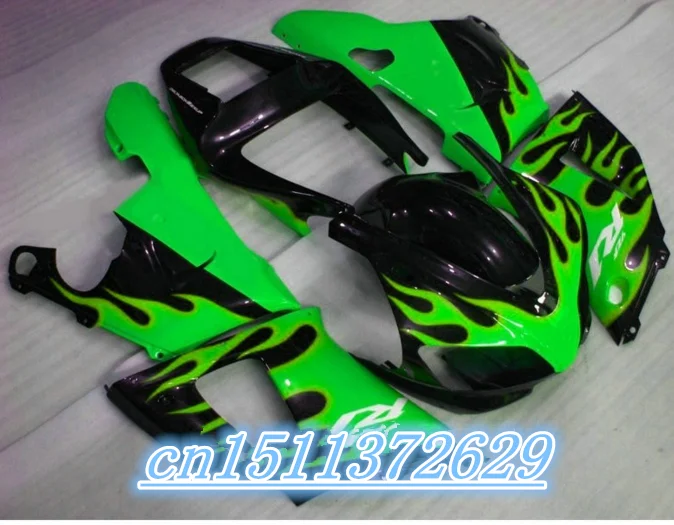 Dor-Cheap Custom plastic motorcycle fairings kit for 1998 1999 YZFR1 YZF R1 98 99 black green fairing kits D