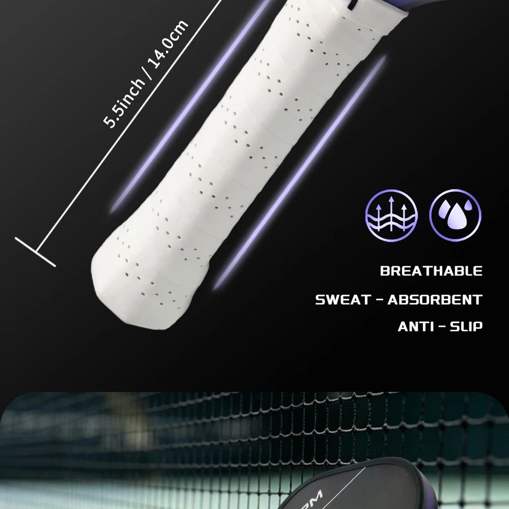 Neues Modell RPM-Q2 Pickleball-Schläger, Toray T700 Kohlefaser, rau strukturierte Oberfläche, thermogeformter Voll-EPP-Schläger mit hoher Rückfederung. – Detail 8