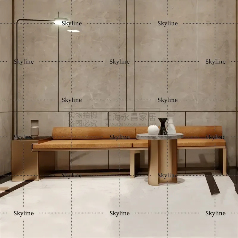 Modern Light Luxury Business Rest Sofa Stool Bed and Breakfast Entrance Bench Hotel Decoration Shoe Changing Stool