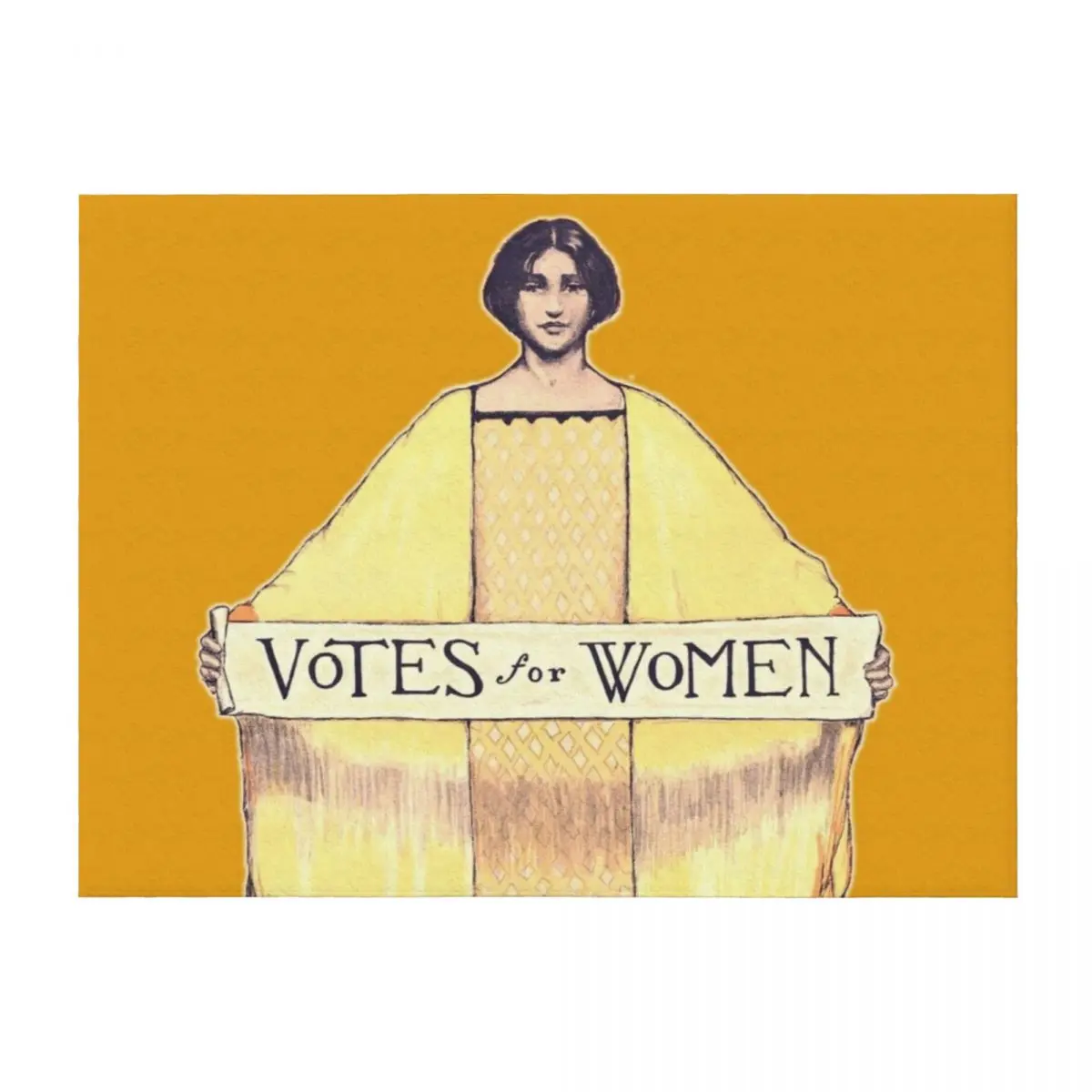 

HD. Votes for Women, by Bertha Margaret Boye Throw Blanket Plaid on the sofa Polar wednesday Decoratives Blankets