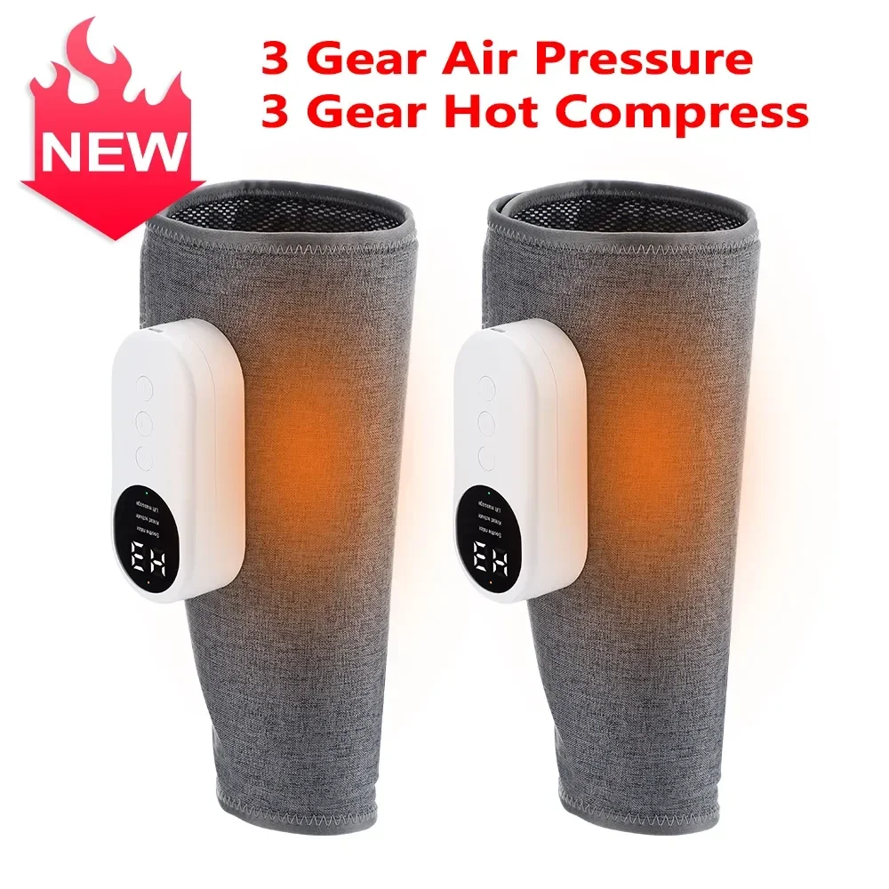 

2PCS Electric Leg Calf Massager Full Pressotherapy Air Pressure Airbag Heating Vibration Leg Massage Muscle Relax Health Care