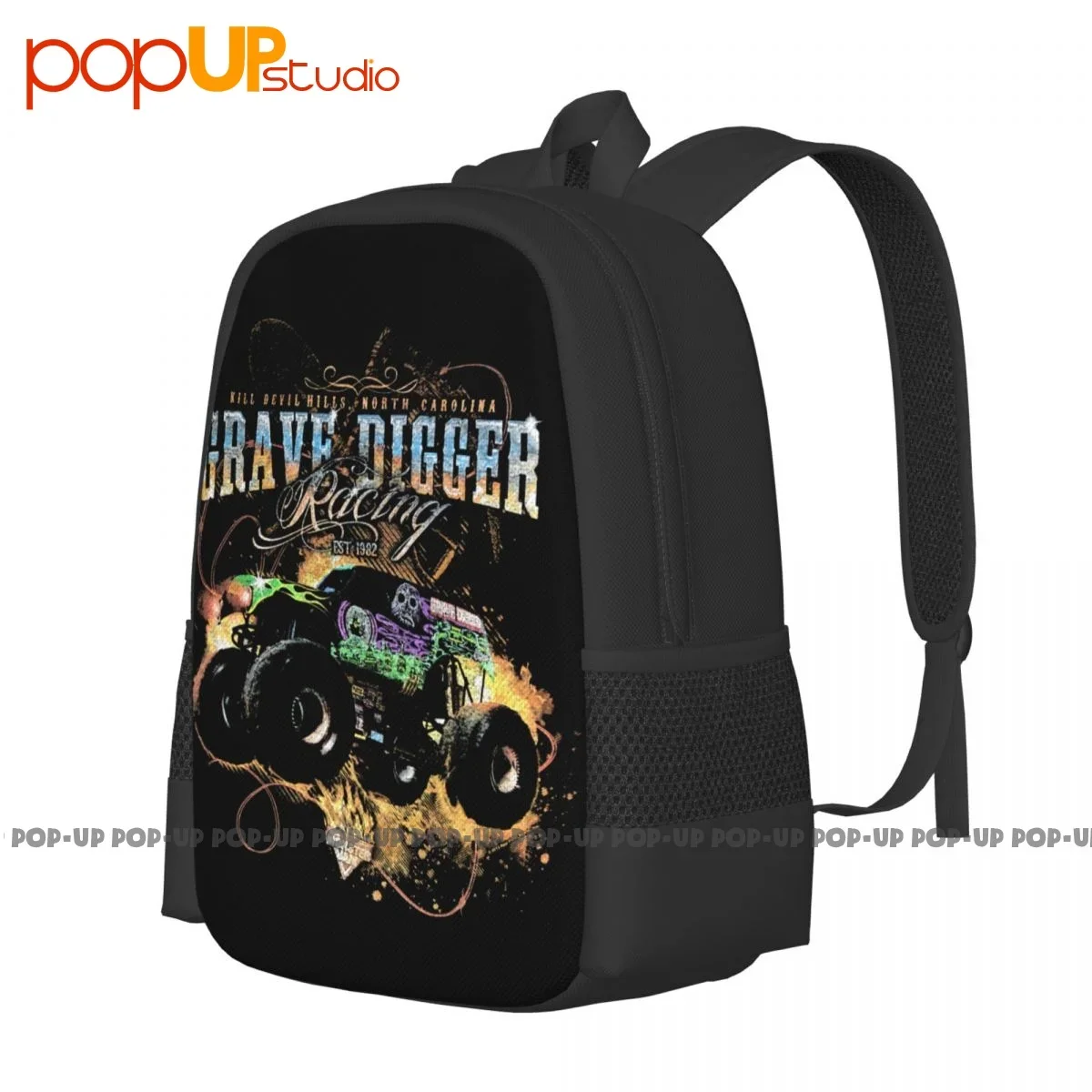 Monster Jam Caminhão Mochila, Grave Digger Travel Shoe Bag, grande capacidade, impressão 3D, corrida ao ar livre