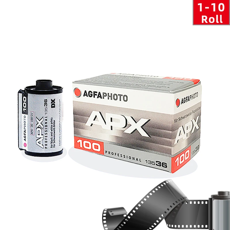 

1/3/5/10 рулонов AGFA APX 100 135 мм черно-белая профессиональная ISO 100 Пленка 36 exp негативная пленка (Срок годности: 2025)