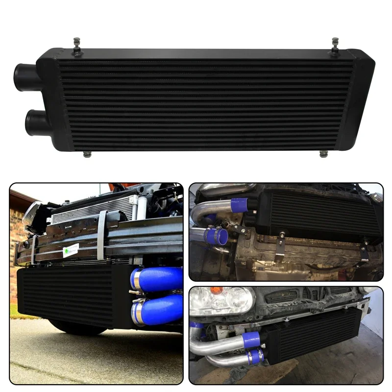 Universal Front Mount Intercooler 770×295×76mm Inlet & Outlet One Side Fits for Toyota Supra Celica MR2 Nissan 240SX 300ZX