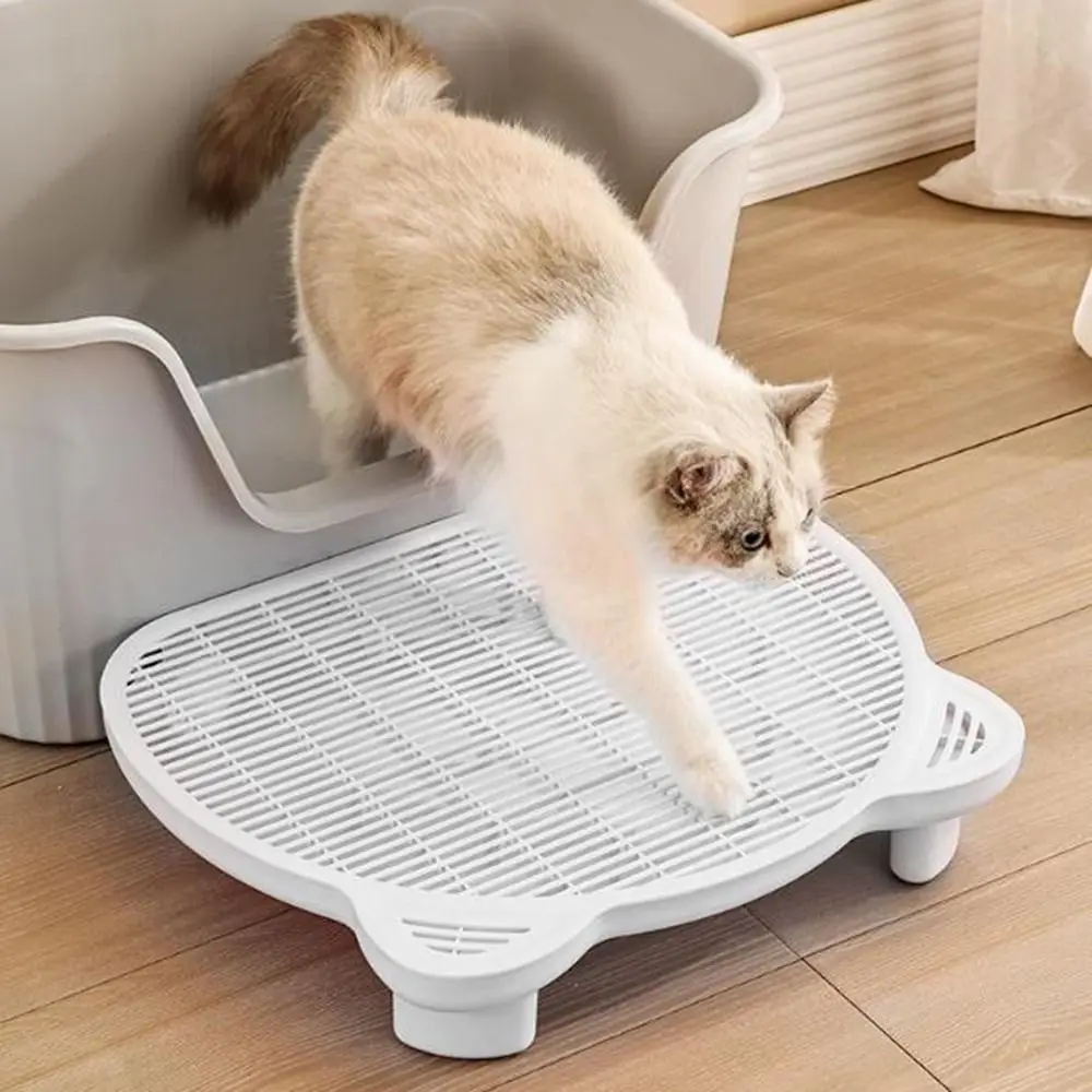 Practical Anti Slip Double Layered Litter Trapper Anti-take-out Anti-splash Cat Litter Ramp Detachable Litter Filter Mat Cats