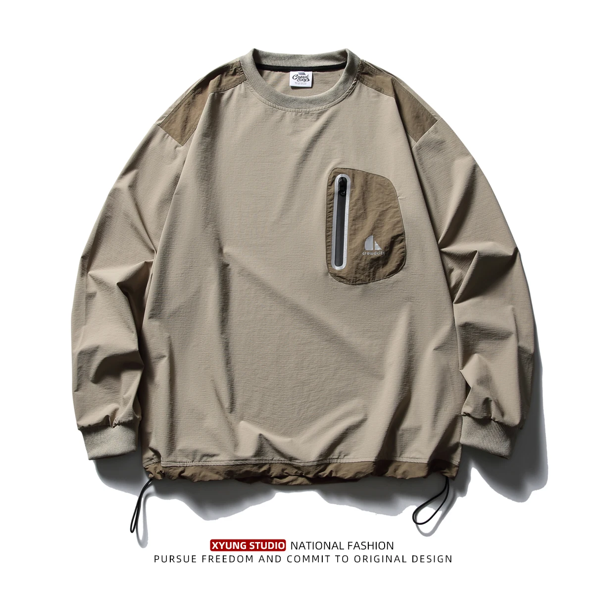 

Мужская футболка свободного кроя для весны и осени, для путешествий, походов, быстросохнущая, для активного отдыха, повседневная, модная, городская, стильная