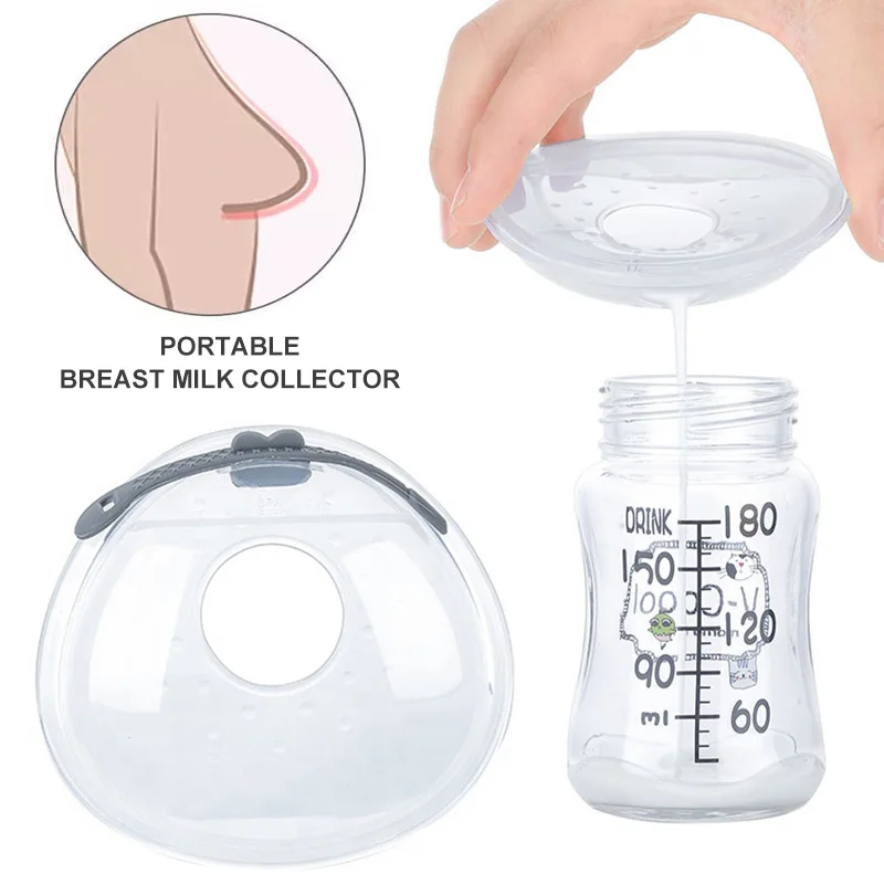 

2pcs Painless Breastfeeding Breast Milk Collector Leakage Prevention And Overflow Prevention Protect Nipples Collect Breastmilk