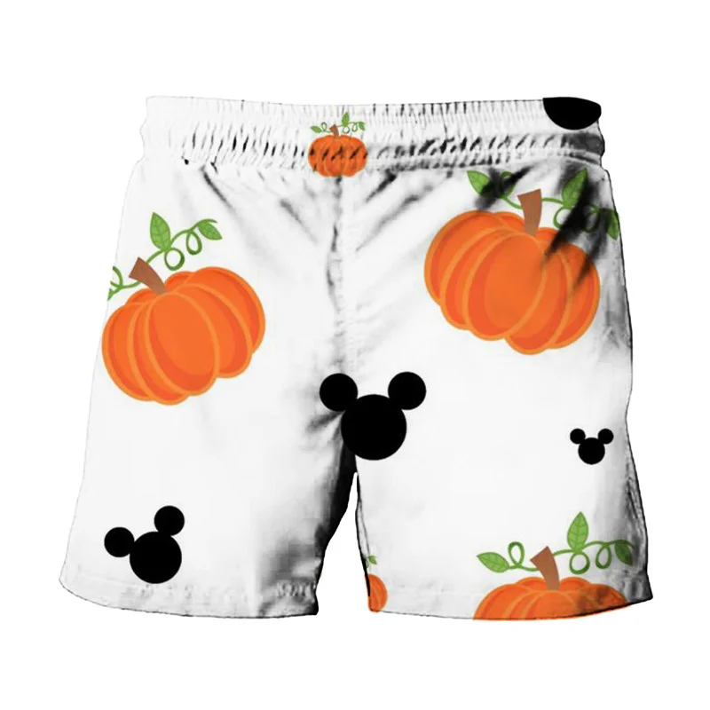 Disney Brand Stitch And Mickey Minnie Print Summer Men\'s Swimwear Beach Club Y2K Halloween Collection Fashion Casual Shorts