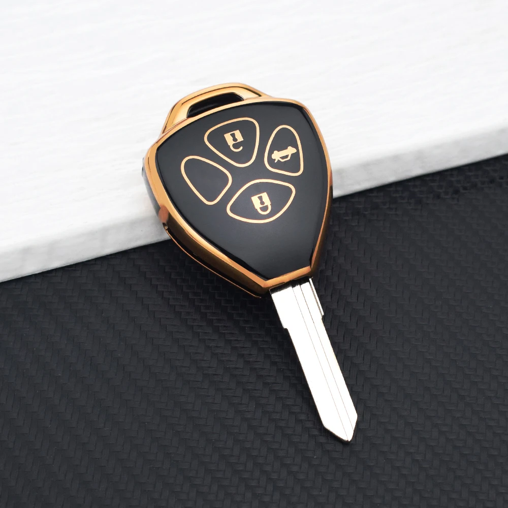 3 Buttons TPU Car Key Shell for Toyota Corolla RAV4 Camry Prado Crown Avalon Auto Remote Key Cover Case Protector