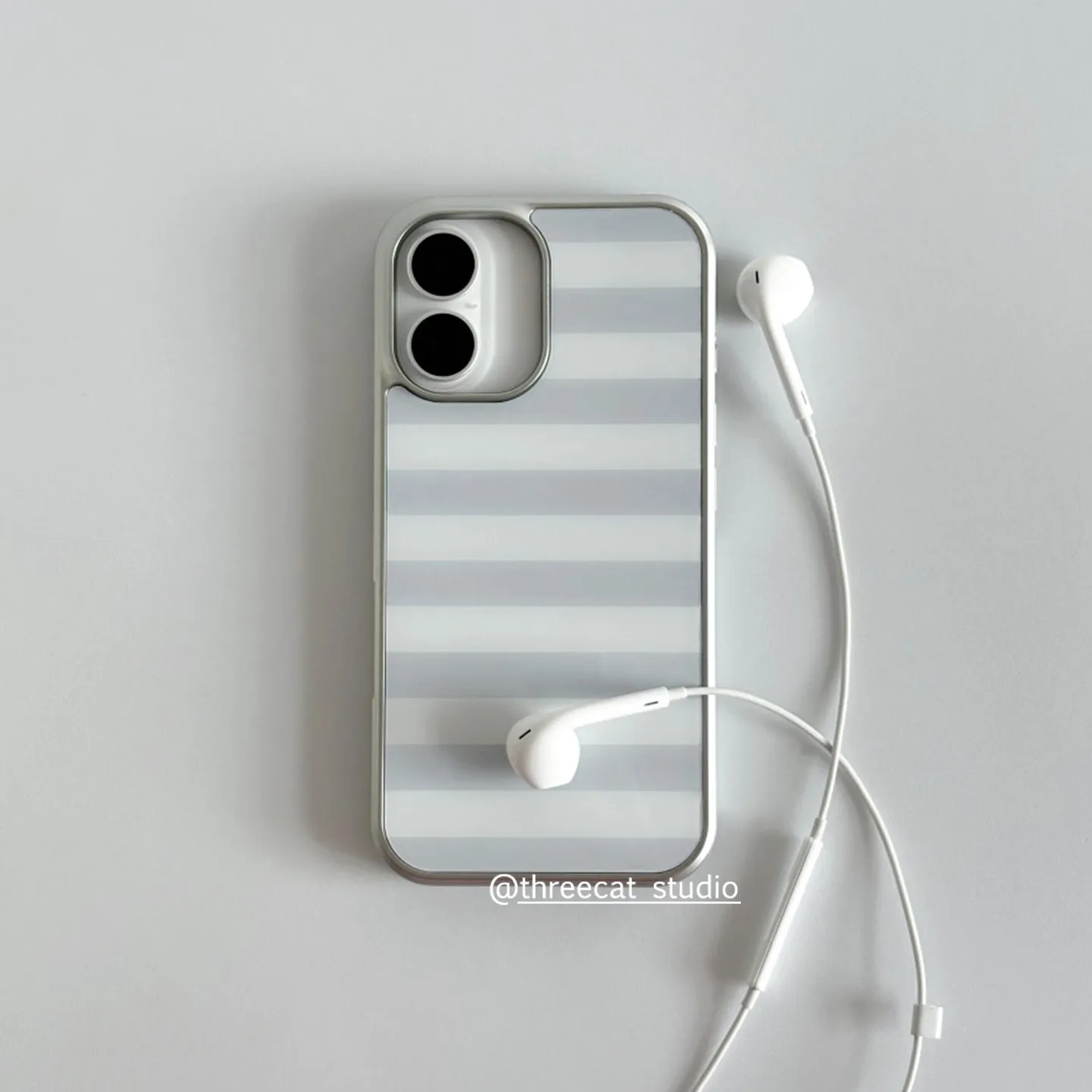 Korean Ins Simple Gentle Striped Pattern Phone Case For Samsung Galaxy S26 PLUS S23 S24 S25 PLUS ULTRA FE EDGE Drop Glue Cover