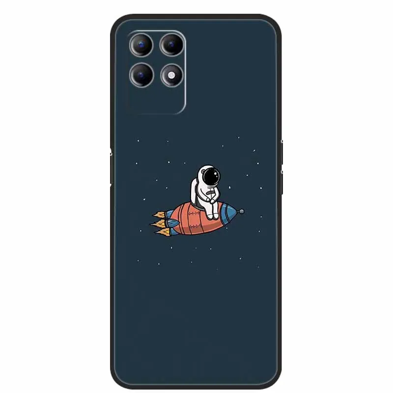 Per OPPO Realme 8i custodia Astronaut Silicone Soft TPU Cover per telefono Coque per Realme 8 Pro Realme8 5G Funda Spaceman Realme8i Bumper