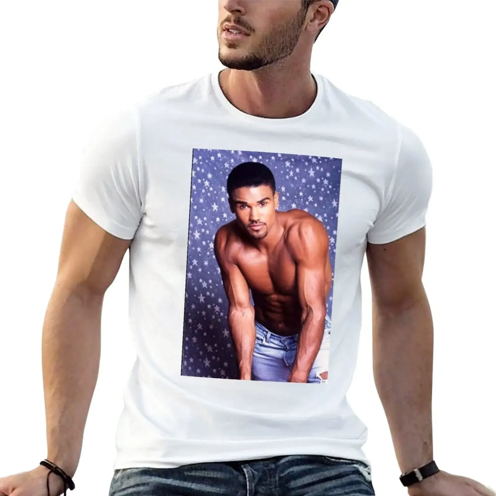 shemar moore T-Shirt oversized plus size tops t shirts for men graphic