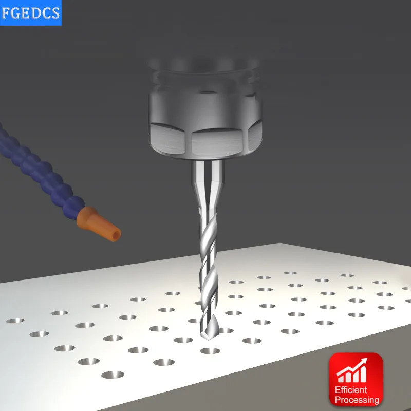 Broca de metal monolítica contínua do micro-diâmetro para a máquina do cnc broca de aço inoxidável dura da torção do tungstênio da broca da liga do carboneto