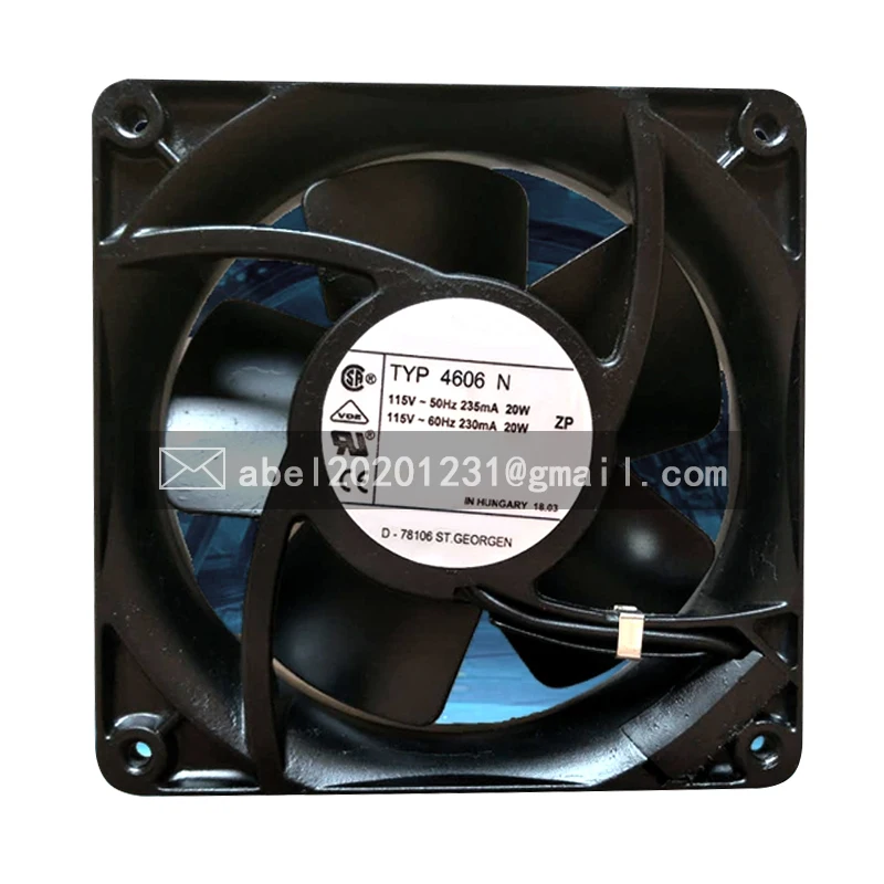 BRAND NEW TYP 4606N 4606 N 115VAC HIGH TEMPERATURE RESISTANCE ORIGINAL COOLING FAN 12038 120*120*38mm