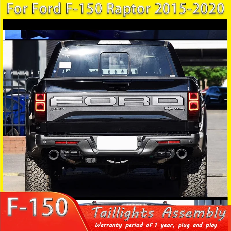 

Car Tail Lamp for Ford F150 Tail Lights 2015-20120 for USA F-150 Raptor Taillight Rear DRL Fog Brake Turn Signal Reversing