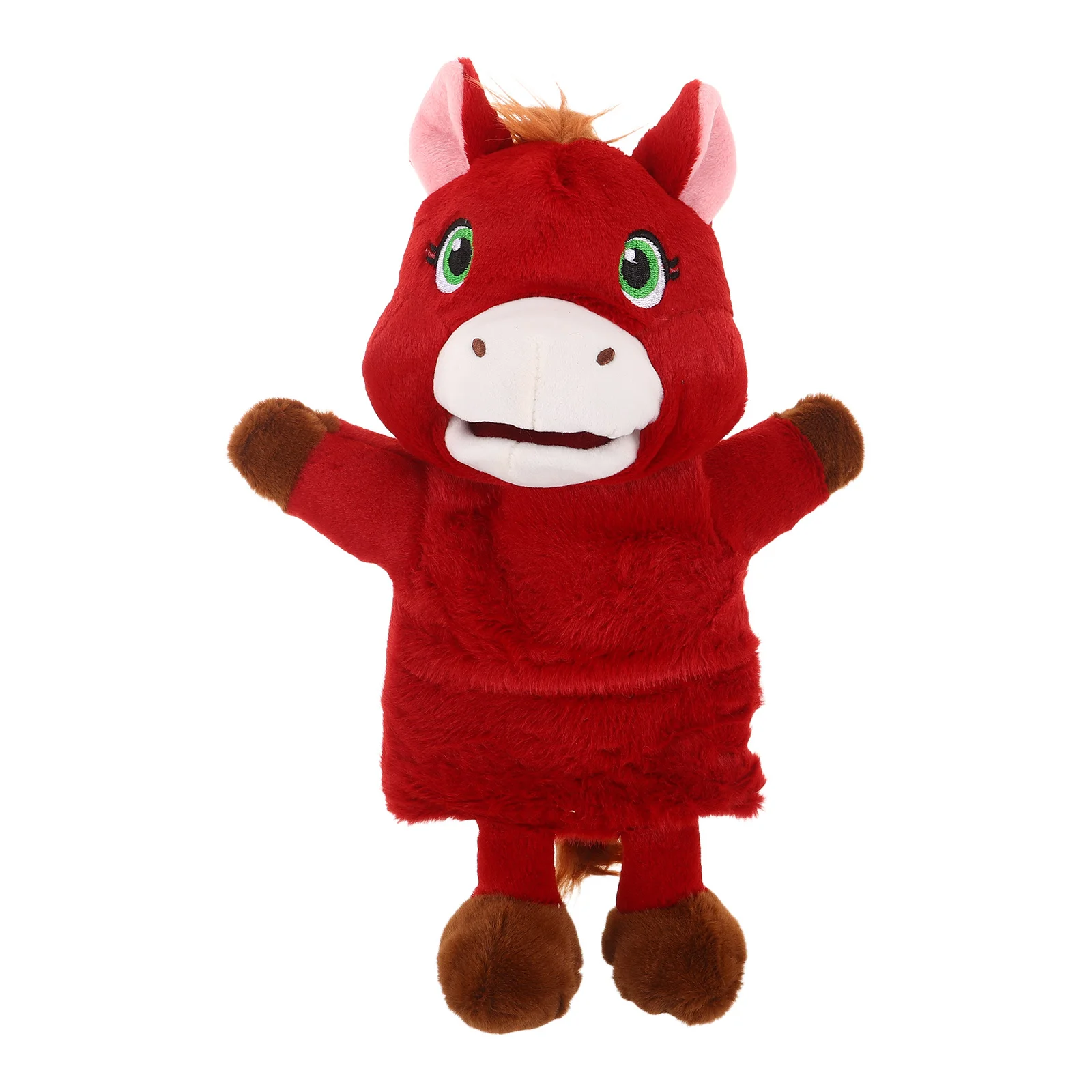 

2026 New Year Horse Hand Puppet - Soft Fabric Kids Interactive Storytelling Animal Puppets for Role Play Party Educational