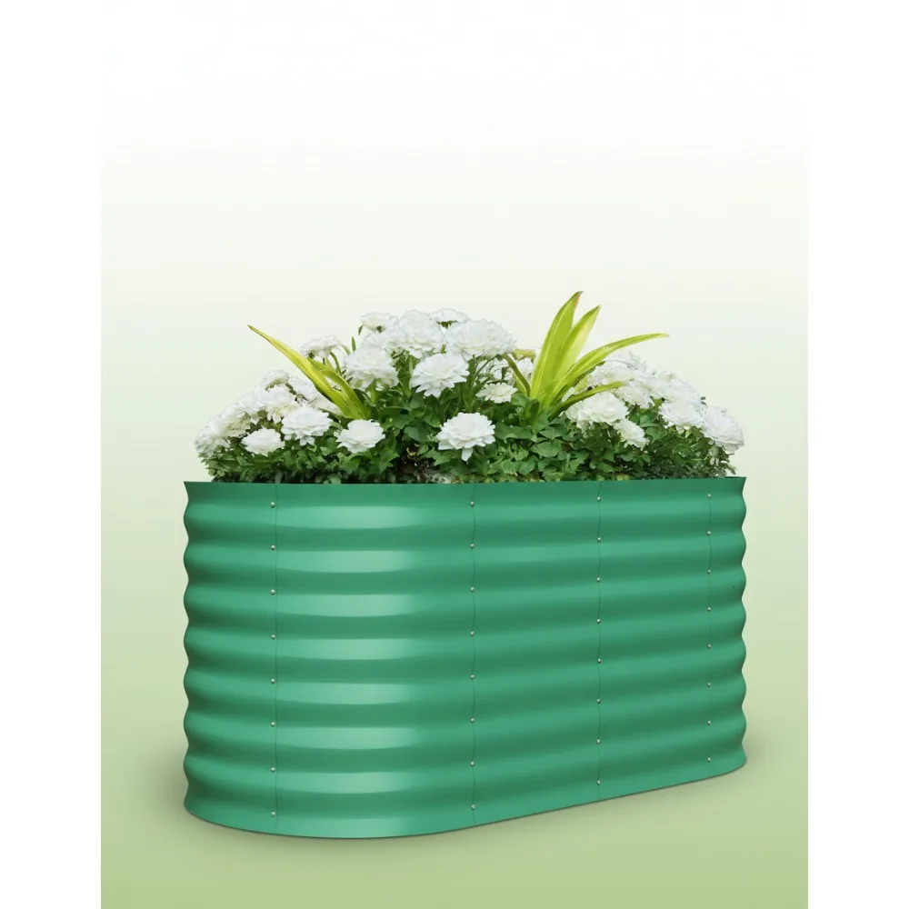 

2-Pack 0.06mm Galvanized Raised Garden Beds 4x2x2ft - Elevated Planters for Easy Gardening, Durable Outdoor Use