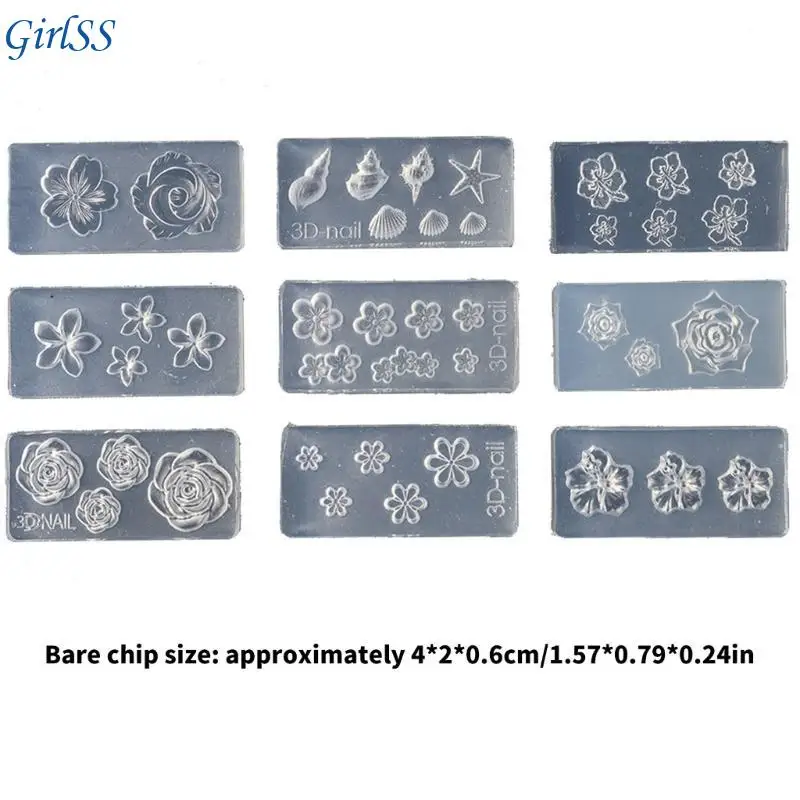 قوالب زهرة الأظافر فن السيليكون قوالب قالب النحت القالب مانيكير أداة T4MB
