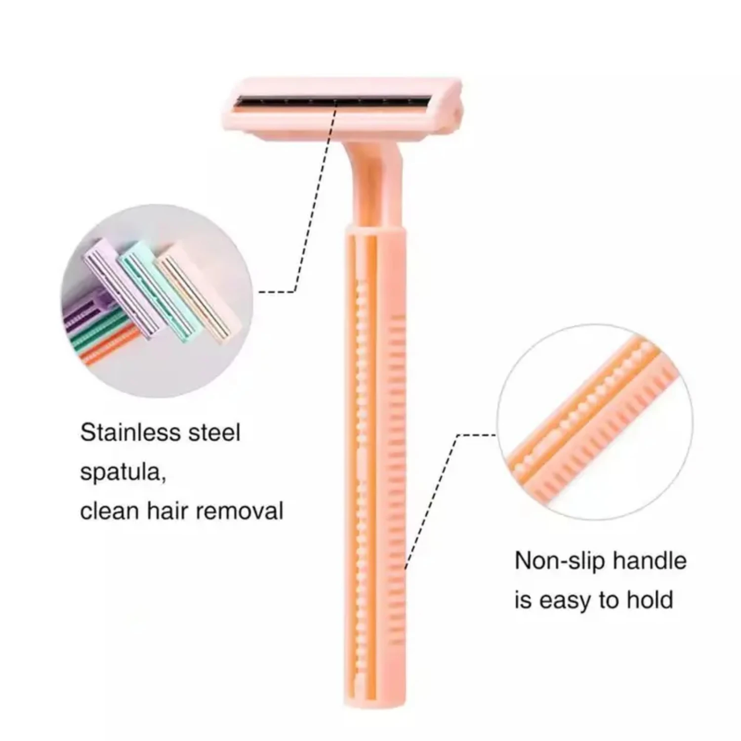 Eco-Friendly Reusable Safety Razor for Women & Men - Set of 3, Ideal for Body and Face Shaving, Long-Lasting and Sustainable Sha