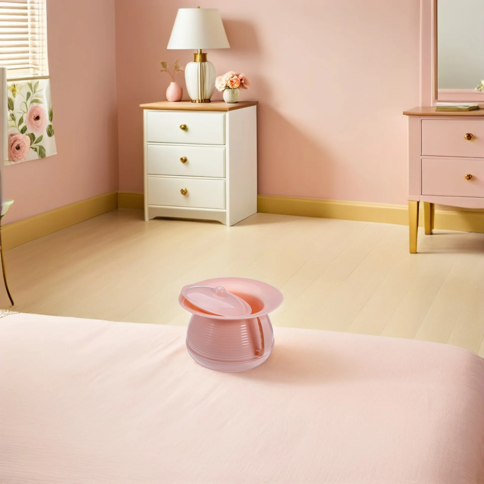 2 قطعة وعاء غرفة زجاجة المبولة المحمولة مع مقبض غطاء مرحاض محمول متين للأطفال والكبار والتدريب على السفر #2