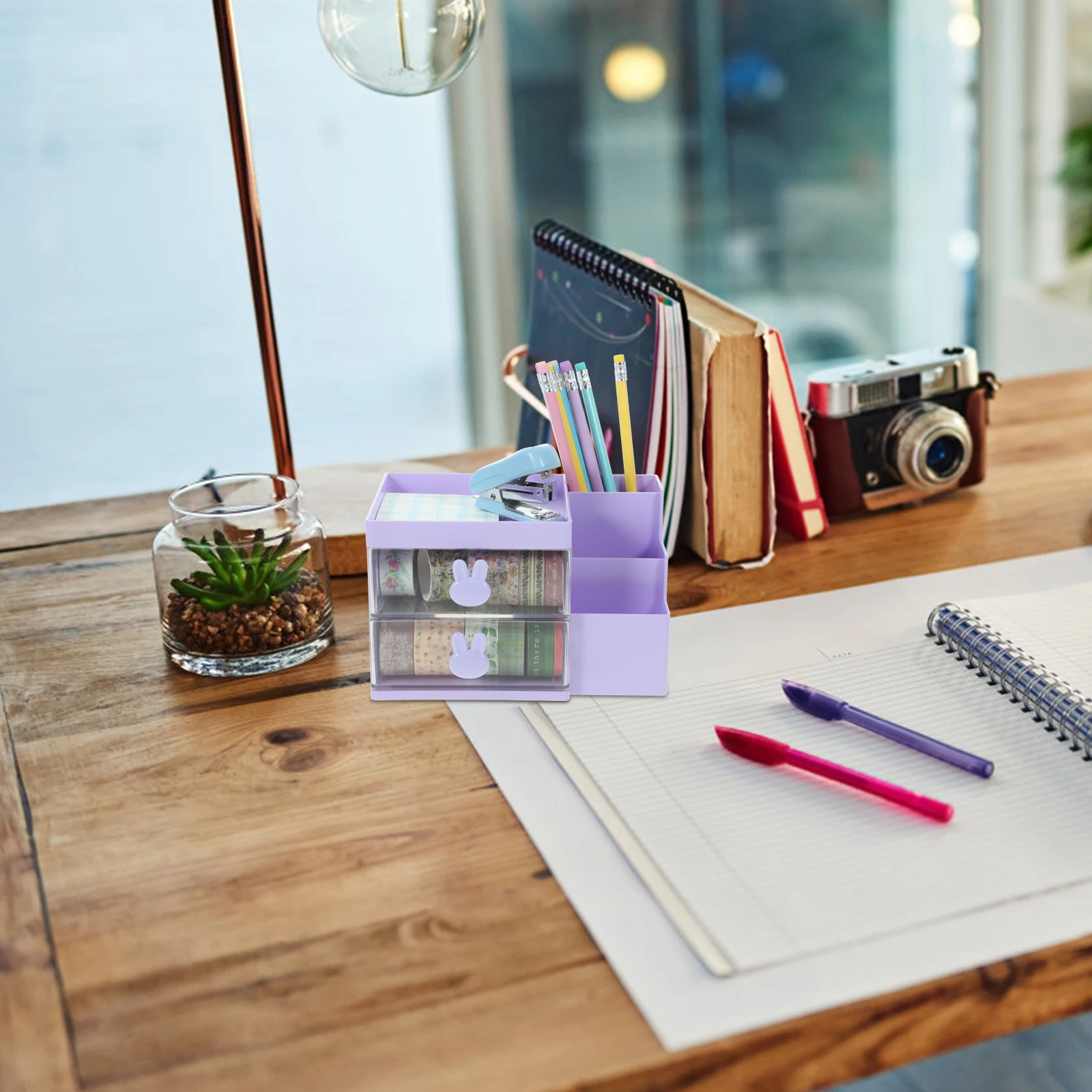 Drawer Pen Holder File Boxes Desk Accessories Workspace Organizers Containers for Organizing Portable Bin Office Pp Storage