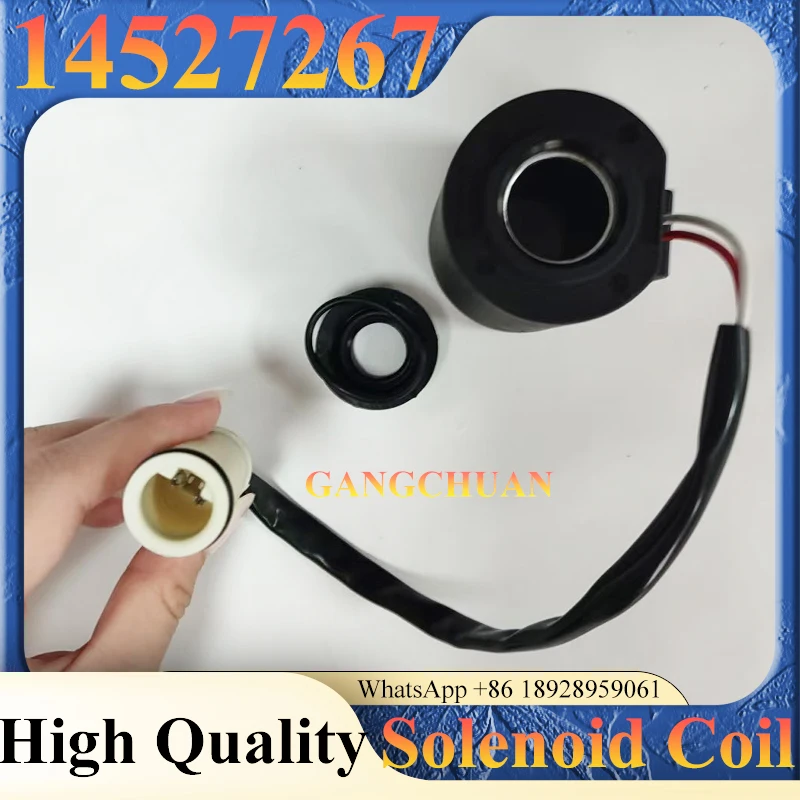 อะไหล่รถขุด 14527267 โซลินอยด์คอยล์ 24V โซลินอยด์วาล์ว สำหรับ EC160B EC180B EC135B EC140B EC700B