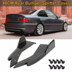 Rear Bumper Diffuser Splitter Spoiler Canards Side Skirts Cover Sticker Trim For BMW E46 E90 325i 335i 330i M3 Car Accessories