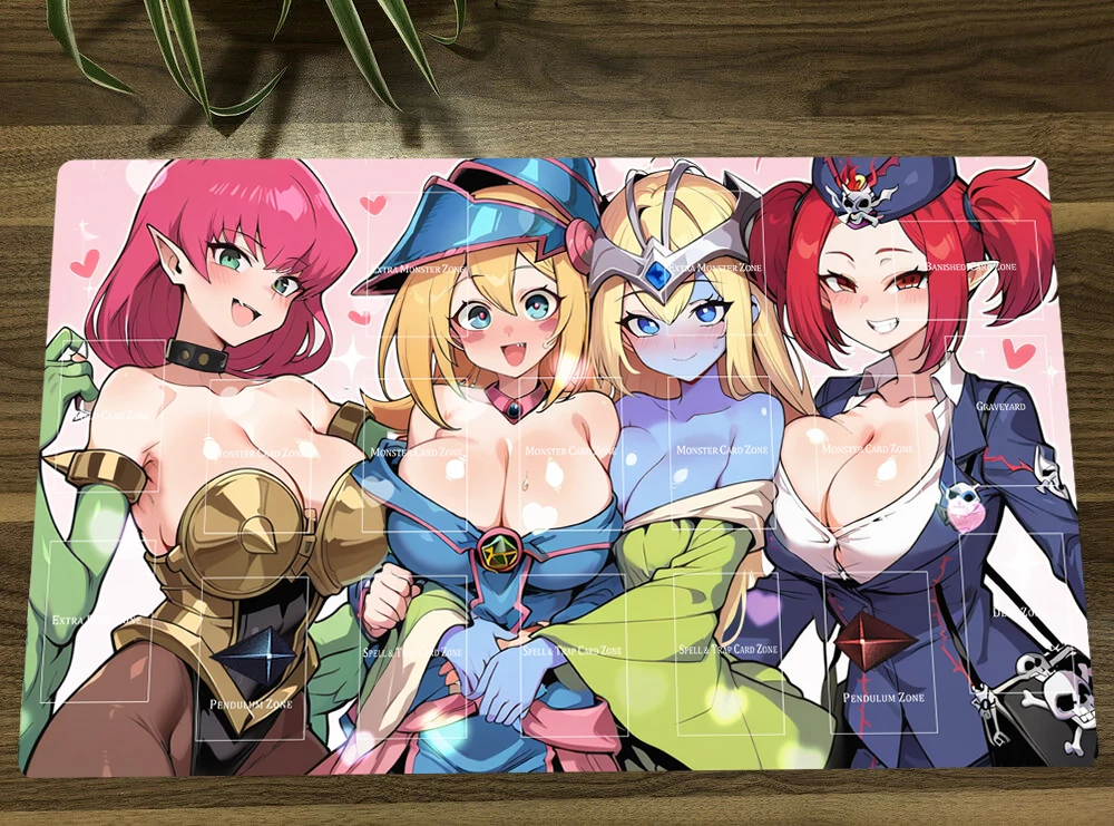 

YuGiOh Mystical Elf Harpie Lady TCG CCG Коврик для торговых карточных игр Коврик для настольного игрового игрового коврика для мыши 60x35 см Бесплатная сумка