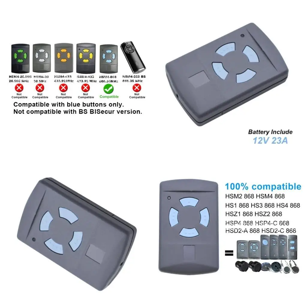

R9UF 68MHz Remote Control Plastic Remote Easy Programming Key for Garage Door Opening