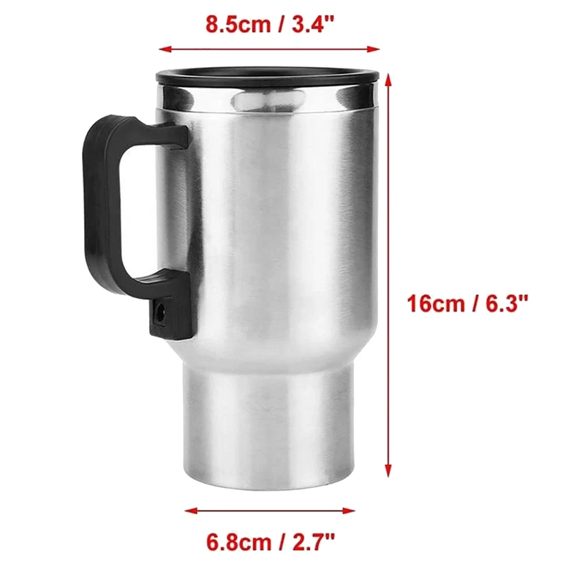 Caneca de aquecimento elétrico do carro USB, Chaleira, Copo de cabo aquecido mais leve, Viagem Água, Durável, 12V, 450ml