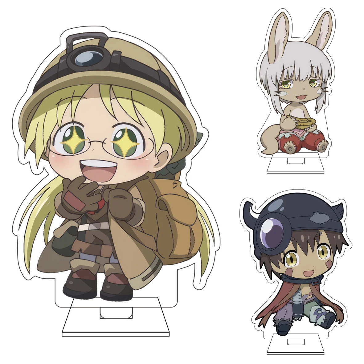 Anime de 10 cm ‌ Figura Acrílica Decorativa de Riko y Nanachi de Made in Abyss, Ideal para Regalo