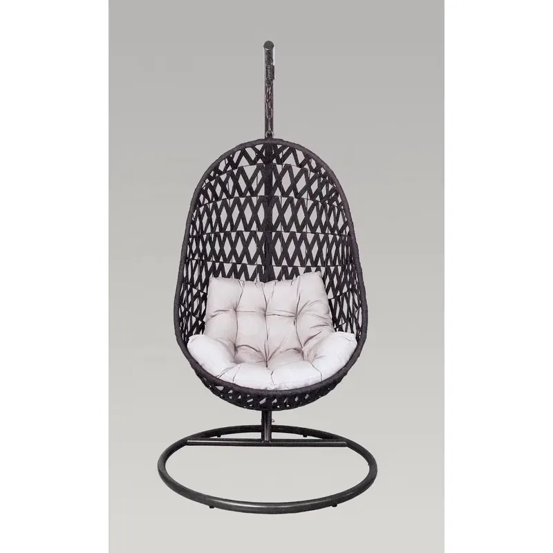 Outdoor Rattan Wicker Egg Chair Swing Hammock Basket for Balcony Garden Terrace Deluxe Family Courtyard Furniture Decor